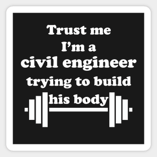 engineer body builder Sticker